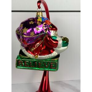 Kurt Adler Mary Englebreit Believe Christmas Ornament Santa w/Sack of Toys